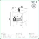 Ver imagem 5 de Kit Quarto com Cama + Cabeceira + 2 Mesas de Cabeceira Mdf Freijó
