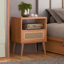 Ver imagem 7 de Kit Quarto com Cama + Cabeceira + 2 Mesas de Cabeceira Mdf Freijó