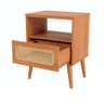 Kit Quarto com Cama + Cabeceira + 2 Mesas de Cabeceira Mdf Freijó - 4