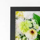 Ver imagem 2 de Quadro Crisântemo Branco Flores Foto Moldura Preta 60x40cm
