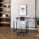 Ver imagem 6 de Mesa Kuadra Office 90x60x75cm Carvalho Dark