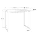 Ver imagem 2 de Mesa Kuadra Office 90x60x75cm Carvalho Dark