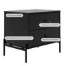 Mesa de Cabeceira 2 Gavetas Jasper 64 Cm - Preto Fosco - 2