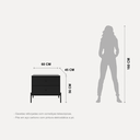Ver imagem 5 de Mesa de Cabeceira 2 Gavetas Jasper 64 cm - Preto Fosco