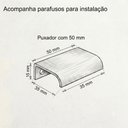 Ver imagem 2 de Kit 5 Puxador Porta Gaveta Móveis Cozinha Drop Alumínio 50mm - Ouro Envelhecido