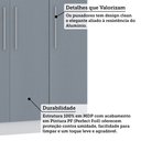 Ver imagem 4 de Guarda Roupa Modulado 101,50cm 3 Portas Alpes Luciane Móveis