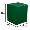 Ver imagem 3 de Puff Quadrado Decorativo Suede Verde Casa da Poltrona Antony