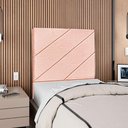 Ver imagem 2 de Cabeceira Solteiro 100 Cm com Frame Cristal Linho Rose Artte Rose