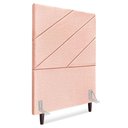 Ver imagem 1 de Cabeceira Solteiro 100 Cm com Frame Cristal Linho Rose Artte Rose