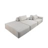 Sofá Ilha Modular Optimus 290 Cm Bouclê Off White - 1
