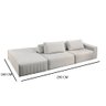 Sofá Ilha Modular Optimus 290 Cm Bouclê Off White - 2