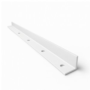 Kit 4 Suportes Cantoneira em L 25 Cm com Furos para Parafusar Branco - Nv459lb