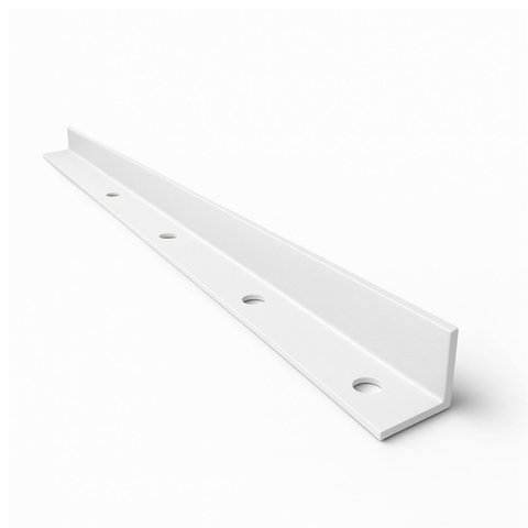 Kit 4 Suportes Cantoneira em L 25 Cm com Furos para Parafusar Branco - Nv459lb