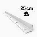 Ver imagem 2 de Kit 4 Suportes Cantoneira em L 25 Cm com Furos para Parafusar Branco - Nv459lb