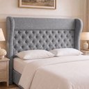 Ver imagem 1 de Cabeceira para Cama Box Queen 178cm Bono Linho Cinza - Sallar Home