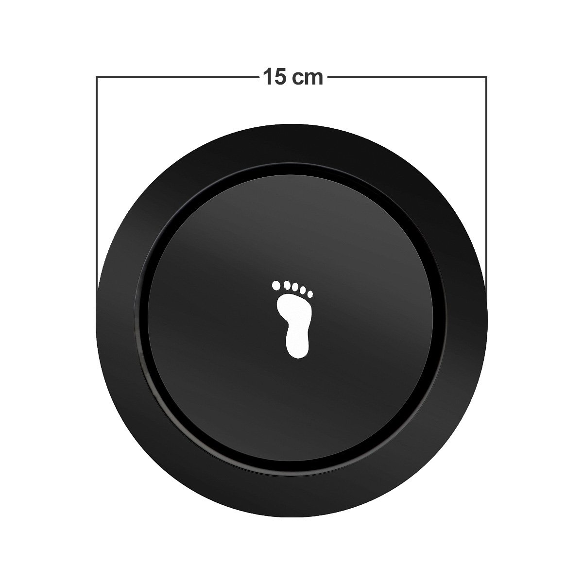 Ralo Click Redondo Black Super Luxo 15x15cm Jhd - 4