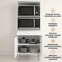 Ver imagem 5 de Armário Torre Quente Maia P/ Cozinha Modulada Forno Microondas 60cm Moderno Compacto 3 Portas 1 Gave