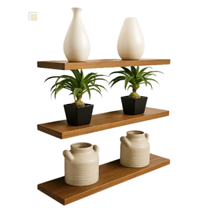 Kit Prateleiras Mdf 60x15cm para Livros e Enfeites - Freijo