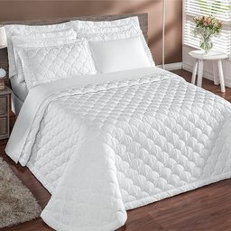 Colcha Cobre Leito Colossal King com Lese 3 Peças - Branco - 1