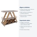 Ver imagem 2 de Carrinho Bar Taj MDF 100cm Off White sem Porta sem Gavetas Rudnick