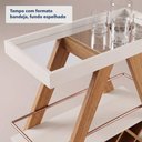 Ver imagem 4 de Carrinho Bar Taj MDF 100cm Off White sem Porta sem Gavetas Rudnick