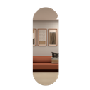 Ver imagem 4 de Espelho Decorativo Oval Lapidado Sala Hall Parede Dupla Face 115x50
