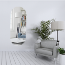 Ver imagem 1 de Espelho Decorativo Oval Lapidado Sala Hall Parede Dupla Face 115x50
