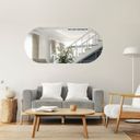 Ver imagem 2 de Espelho Decorativo Oval Lapidado Sala Hall Parede Dupla Face 115x50