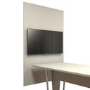Ver imagem 1 de Painel de Tv P/ Sala de Reunião 195cm X 120cm Cz F5 Office Cor:cinza