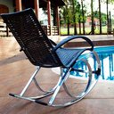 Ver imagem 4 de Cadeira de Balanço em Alumínio Jardim Trama Argila