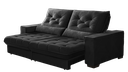 Ver imagem 1 de Sofá Retrátil e Reclinável 2,70m Pillow Top Suede Juliette Preto