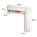 Ver imagem 3 de Kit Armários Multiuso Lavanderia Eloisa 4 Portas Branco - PR Móveis
