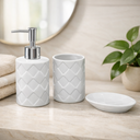 Ver imagem 2 de Kit Banheiro Lavabo Conjunto P/ Sabonete Líquido / Kb-886 Pgb 3 Peças