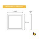 Ver imagem 3 de Painel de Led Brilia Pró Led Embutir Quadrado 420x420x17mm Branco 32W 3200 Lúmens Autovolt 100-240V 