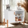 Aparador Armario Buffet Cozinha Balção Compacto Multiuso com Porta Organizador - Branco - 3