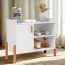 Aparador Armario Buffet Cozinha Balção Compacto Multiuso com Porta Organizador - Branco - 4
