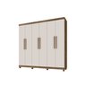 Guarda-roupa Casal Lanza Berlim 6 Portas Carvalho|off White - 1