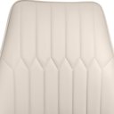 Ver imagem 7 de Kit 4 Cadeiras de Jantar Estofada Torino Design Italiano Costuras Geométricas Base em Metal - Bege-
