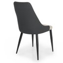 Ver imagem 4 de Kit 4 Cadeiras de Jantar Estofada Torino Design Italiano Costuras Geométricas Base em Metal - Bege-