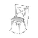 Ver imagem 4 de Kit 6 Cadeiras Jantar Katrina Premium Aço Cobre Assento Bege