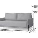Ver imagem 3 de Sofá para Sala de Estar Living Clássico 202cm Pés de Ferro Londres