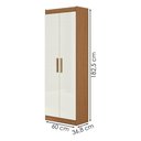 Ver imagem 3 de Armario Multiuso 2 Portas 183x60 Cm 2000191 Atacama Off White Armoveis