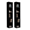 Ver imagem 1 de Estante Livreiro com Prateleiras Janaína Kit 2 Unid Preto