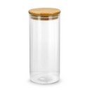 Ver imagem 1 de Pote Hermético Vidro Borossilicato Redondo 650ml Tampa Bambu Vedação