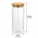 Ver imagem 3 de Pote Hermético Vidro Borossilicato Redondo 650ml Tampa Bambu Vedação