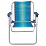Cadeira de Praia Infantil Alta de Alumínio Dobrável Azul-mor:azul - 3