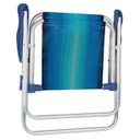 Ver imagem 2 de Cadeira de Praia Infantil Alta de Alumínio Dobrável Azul-mor:azul