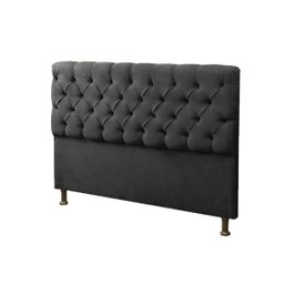 Cabeceira Mais Calçadeira Baú Queen Para Cama Box Sofia Suede Preto - 2