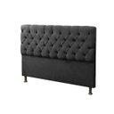 Ver imagem 3 de Cabeceira Mais Calçadeira Baú Queen para Cama Box Sofia Suede Preto