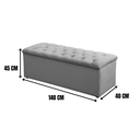 Ver mais imagens de Cabeceira com Calçadeira Recamier Baú Casal Cinza